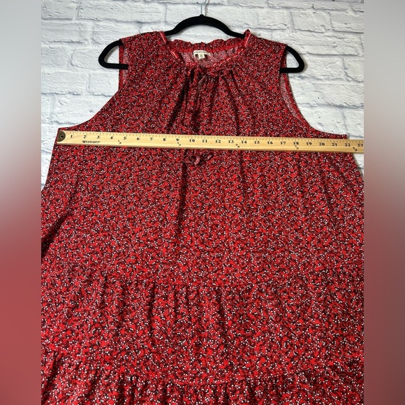 Max Studio Red Sleeveless Tiered Tunic/Dress. Size 2X. Great for Layering! - Picture 7 of 8